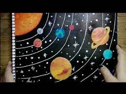 The solar system is one of the science lessons for children who are still in elementary school. How To Draw Solar System Youtube