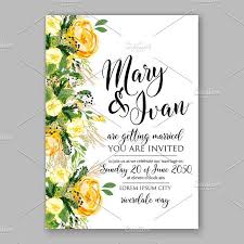 Wedding Invitation Yellow Rose Yellow Wedding Invitations Creative Wedding Invitations Flower Wedding Invitation