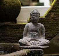 Escultura de Buda de hormigón de 17 cm (7 pulgadas), estatua de Buda  meditando, decoración de jardín, figura de jardín, regalo de inauguración  de la ...