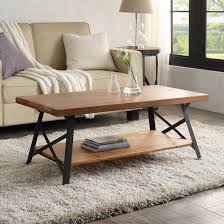 This end table with reclaimed wood and wrapped metal strap will add warmth to any décor. Gracie Oaks 43 Metal Legs Rustic Coffee Table Solid Wood Tabletop Wayfair