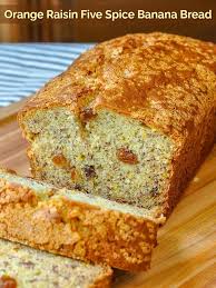 Orange Raisin Five Spice Banana Bread What A Wonderful Combination Of Flavours In This Heavenly Scented Banana Banana Bread Recipes Rock Recipes Banana Bread