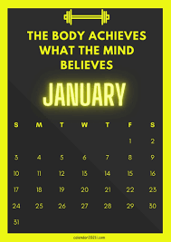Inspirational January 2021 Calendar With Quotes And Sayings Free Download In 2020 2021 Calendar Monthly Calendar Template Inspirational Calendar