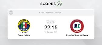 Last matches union la calera. Audax Italiano Vs Deportes Union La Calera 18 01 2021 Stream Results