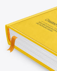 Hardcover Book W Leather Cover Mockup In Stationery Mockups On Yellow Images Object Mockups