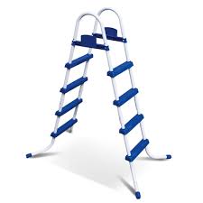 Bestway Above Pool Ladder 180cm Rust Resistant Metal Frame With Flared Base Pool Ladder Pool Accessories Metal Frame