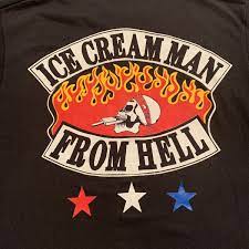 Vintage ICMFH Ice Cream Man From Hell BIKER USA T-SHIRT L Single Stitch 80s  90s | eBay