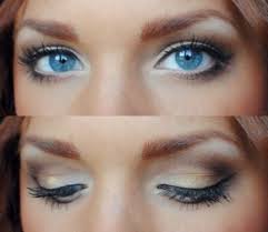 wedding makeup for blue eyes brown hair