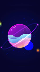 Planets Sun Orbit Minimal Neon Digital Art Saturn 1080x1920 Wallpaper Black And Purple Wallpaper Iphone Wallpaper Blur Space Phone Wallpaper