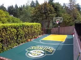 If you can dream it we can the recreational group specializes in bringing backyards to life. Backyard Sport Court American Traditional Home Gym Seattle By Sport Court Of Washington