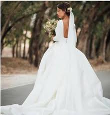 Looking for vintage wedding gowns? Simple Vintage Wedding Dresses Long Sleeve Low Cut Back Ivory Satin Chapel Train Retro Bridal Gowns Custom Made Size Sold By Babybridal On Storenvy