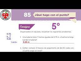 Estos juegos didácticos de matemáticas permitirán a los alumnos conocer y repasar los contenidos de matemáticas de 5º y 6º de primaria: Desafio 85 Que Hago Con El Punto 5to De Primaria Youtube