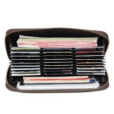 Dernier Rfid Hommes Portefeuille En Cuir Veritable 27 Card Long Portefeuille Vintage Porte Monnaie Vintage Newch Portefeuille Cuir Mode En Ligne Portefeuille