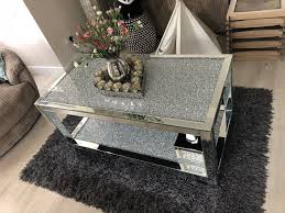 House Of Sparkles Diamond Crush 2 Tier Coffee Table Hos Home Mirrored Coffee Tables Glamorous Furniture Coffee Table