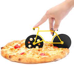 pizzaschneider fahrrad pizza cutter aus edelstahl rader antihaftbeschichtung spulmaschinenfest lebensmittel essen essen kuchen helfer