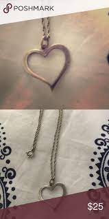 Sterling Silver Heart Necklace Sterling Silver Heart Sterling Silver Heart Necklace Heart Necklace