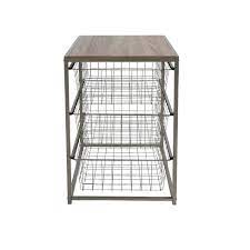 Shelf divider for wire shelving, kosiehouse sturdy wire closet shelf divider organizer and storage separator to tidy wardrobe clothes etc. 3 Drawer Closet Organizer With Rustic Oak Finish Top Gray Metal Threshold Target