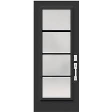 Restroom door foot handle keeps your washed hands clean Jeld Wen Painted White Black Frosted Glass Prefinished Steel Entry Door Common 32 In X 80 In Actual 33 6875 In X 79 In Lowe S Canada