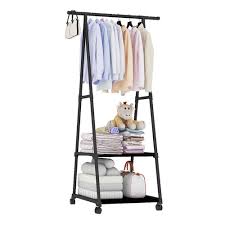 Designed to be durable and sturdy, this garment rack is strong enough to hold your heavy winter coats, suits, dresses and everything in between. Tzamli Mobile Coat Rack Two Storage Compartments For Storage Of Clothing Shoe Boxes Large Capacity And High Load Bearing Steel Pipe Storage Space White Standing Coat Racks Home Urbytus Com