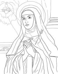 St Teresa Of Avila Coloring Page From Saints Category Select From 24104 Printable Crafts Of Cartoons Nature Teresa Of Avila Catholic Coloring Saint Coloring