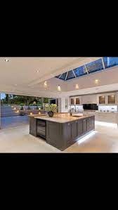 This Looks Like It S From A House With Two Kitchens Open Plan Kitchen Living Room Modern Kitchen Lighting Kitchen Diner Extension