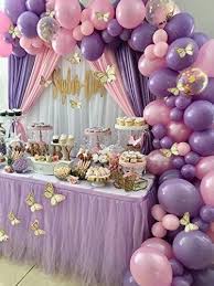 Amazon Com 126pcs Butterfly Purple Pink Balloon Garland Arch Kit Theme B In 2021 Butterfly Baby Shower Decorations Butterfly Baby Shower Theme Baby Shower Decorations