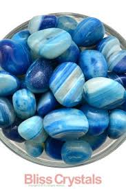 Tumbled Agate Crystals Pocket Stones For Sale Blue Agate Stone Agate Crystal Crystals