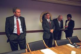 President Bush With Vice President Cheney And Senior Staff In The President S Emergency Operations Center Peoc Inside The White House Photo Try Not To Smile