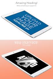 Placeit Mockup Of A White Ipad Mini In Landscape Position Ipad Mini Ipad Mockup Ipad