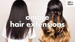 10 review (s) quality cheap body wave brazilian virgin hair ombre weave two tone remy. How To Ombre Hair Extensions Milk Blush Youtube