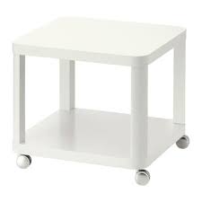 Tingby Side Table On Casters White 19 5 8x19 5 8 Ikea Ikea Side Table White Furniture Living Room Ikea