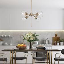 mid century modern glam 4 lights