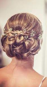 Bridal Vintage Updo Gypsophila Baby S Breath Intricate Long Hair Updo Long Hair Styles Hair Styles