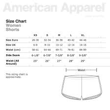 American Apparel Size Chart Favorite
