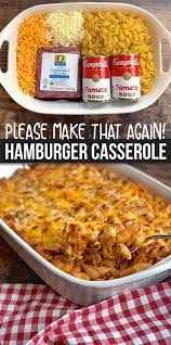 Easy Hamburger Casserole Recipe 4 Ingredients Recipe Dinner Recipes Easy Quick Easy Evening Meals Hamburger Casseroles Recipes