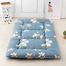 Colorful Mart Magnolia Flower Blue Futon Tatami Mat Japanese Futon Mattress Futo Other Gift Party Supplies Futon Mattress Japanese Futon Blue Futon