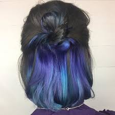 Black hair with blue ends hair color idea 100 Stunning Blue Hair Options For A Bold Look Style Easily