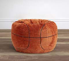 Want a comfortable, durable, and versatile bean bag chair for your kid? Orange Basketball Corduroy Anywhere Beanbag Kids Bean Bag Chairs Pottery Barn Kids