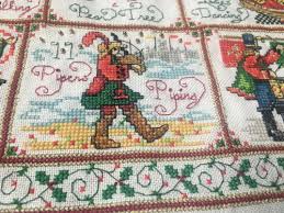 This modern counted cross stitch pattern can be made as ornaments, or a sampler as shown in the last photo. Ohsewcrafty December 2016