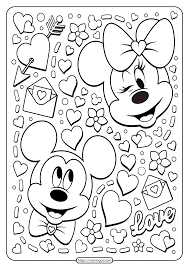 93k.) this 'disney valentines day coloring pages love of mickey mouse and minnie mouse' is for individual and noncommercial use only, the copyright belongs to their respective creatures or owners. Mickey Minnie Mouse Valentine Coloring Page Minnie Mouse Valentines Minnie Mouse Drawing Valentine Coloring Pages