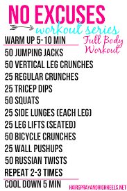 Noexcuses Workout Series Full Body Workout 4 Hairspray And Highheels No Excuses Workout Fitness Body Full Body Workout