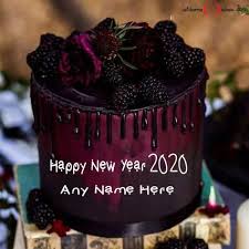 Write Name On Amazing New Year 2020 Blackberry Name Cake With Name And Wishes Images And Create Free Onl In 2020 New Year S Cake Butterfly Birthday Cakes Holiday Cakes