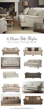 This sofa and loveseat are detailed with classic details like deep button tufts and plush, sheltering arms. 10 Classic Sofa Styles For Your Living Room Anderson Grant