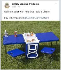 Rolling Cooler With Fold Out Table Chairs Picnic Table Cooler Camping Table Fold Out Table