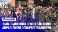 Photo Venezuela: Juan Guaido salue la position de la France 