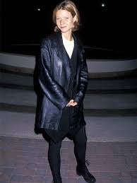 12 Surprisingly Current Shots Of Celebs Wearing Coats In The 80s 90s And 00s Black Leather Coat Vintage Leather Jacket Leather Coat