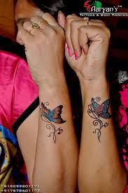 A Women Without Her Sister Is Like A Bird Without Wings Butterfly Color Tattoo Side Side Wrist Tattoos Wrist Tattoos For Women Side Tattoos