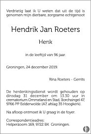 In het dagblad van het noorden verschijnen regelmatig artikelen over toegepast onderzoek op het gebied van healthy ageing waarbij studenten en medewerkers van de hanzehogeschool groningen betrokken zijn. Hendrik Jan Henk Roeters 24 12 2019 Overlijdensbericht En Condoleances Mensenlinq Nl