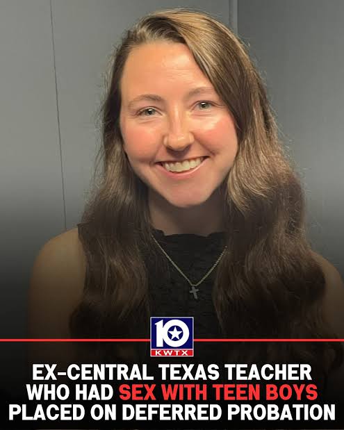 A former Central Texas high school teacher who had sexual encounters with  two teenage boys was placed on deferred probation. ℹ️  kwtx.com/2026/09/25/ex-valley-mills-teacher-who-had-sex-with-teen-boys -placed-deferred-probation/