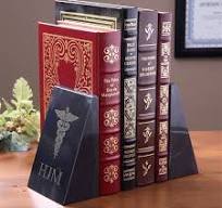 Caduceus Medical Marble Bookends
