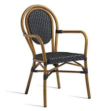 Now you can shop for it and enjoy a good deal on aliexpress! New Black Aluminium Cane Effect Wicker Weave Canteen Cafe Bistro Dining Chairs Black Rethink Office Furniture